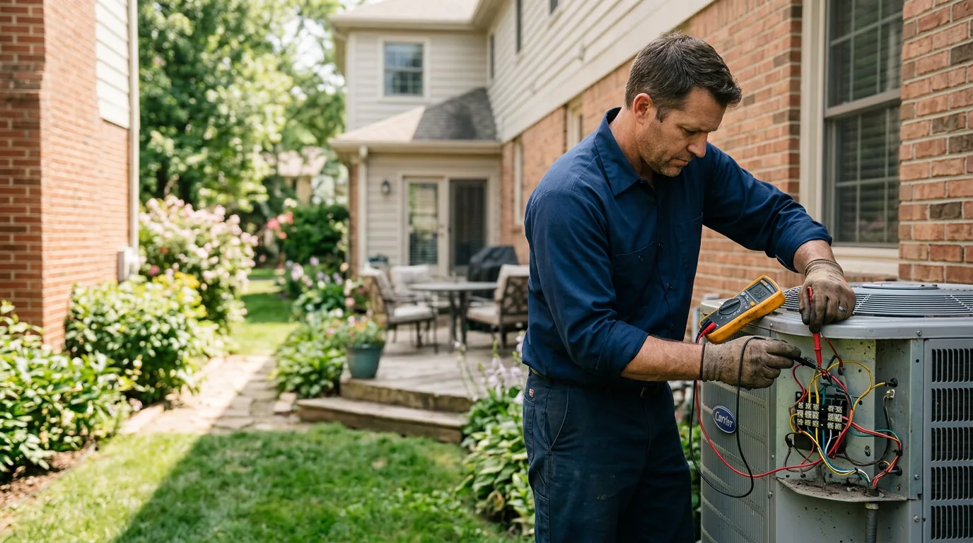 HVAC technician working near Mount Hope, OH